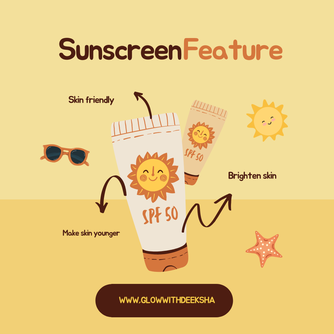 Beige Brown Cheeky Illustrative Sunscreen Feature Product Benefit Instagram Post